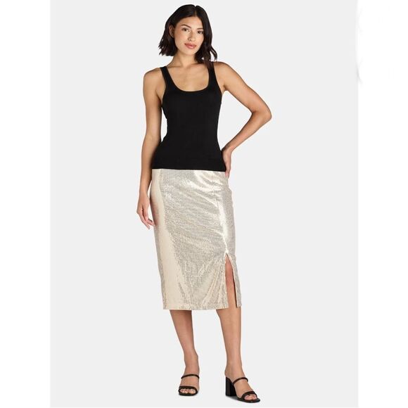 Women's Sequin Skirt with Side Slit, 2-Pack Size L - Picture 5 of 12